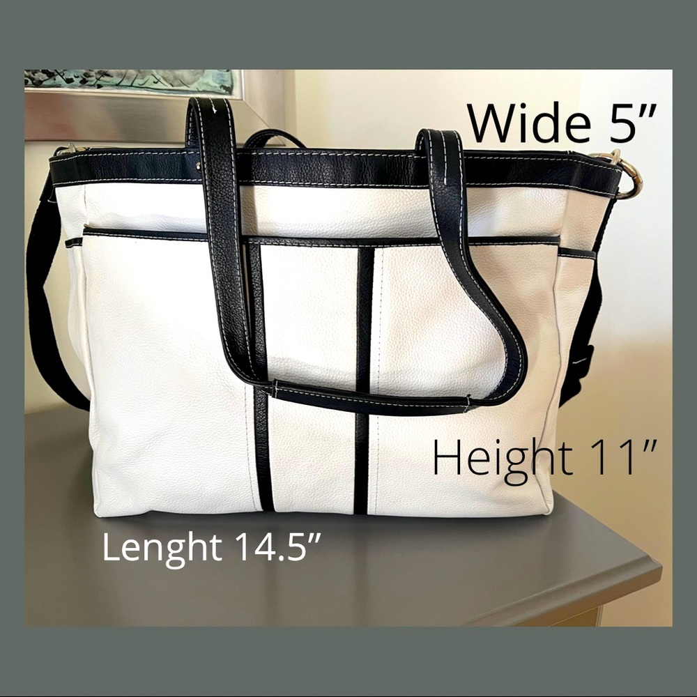 Black and white extra large handbag or diaper bag